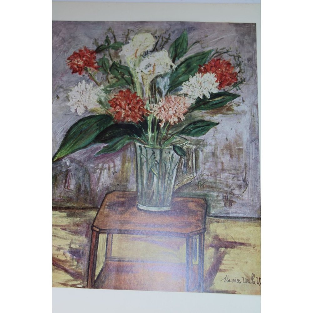 Maurice Utrillo Flower Still Life Print Vintage 55076
